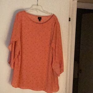 Worthington Pink Relaxed Dolman Sleeve Tunic